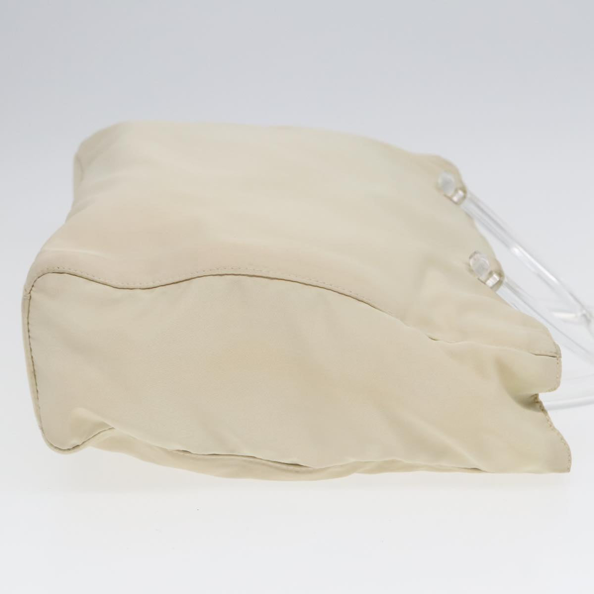Luxury Prada Hand Bag Nylon White Silver  89620