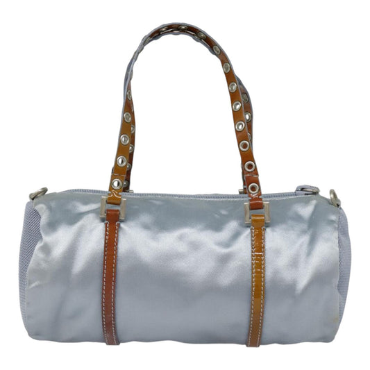 Luxury Prada Hand Bag Satin Light Blue  89783