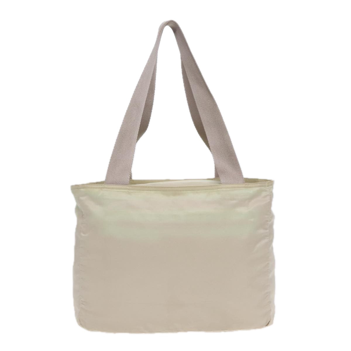Luxury Prada Tote Bag Nylon Beige Silver  89784