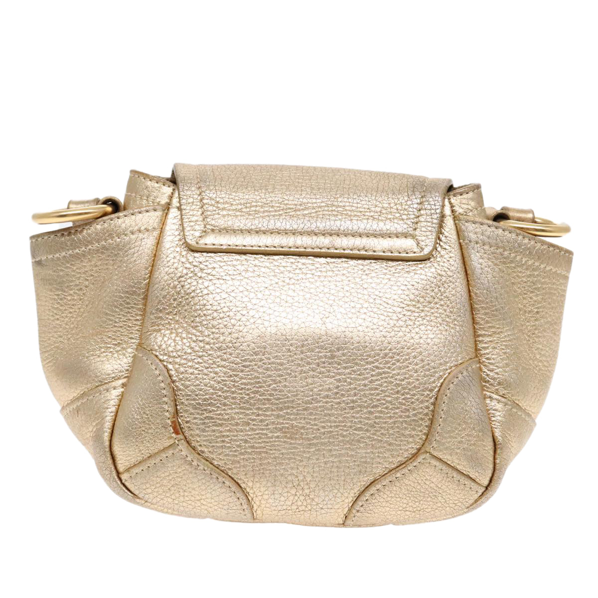 Luxury Prada Shoulder Bag Leather Gold  89788