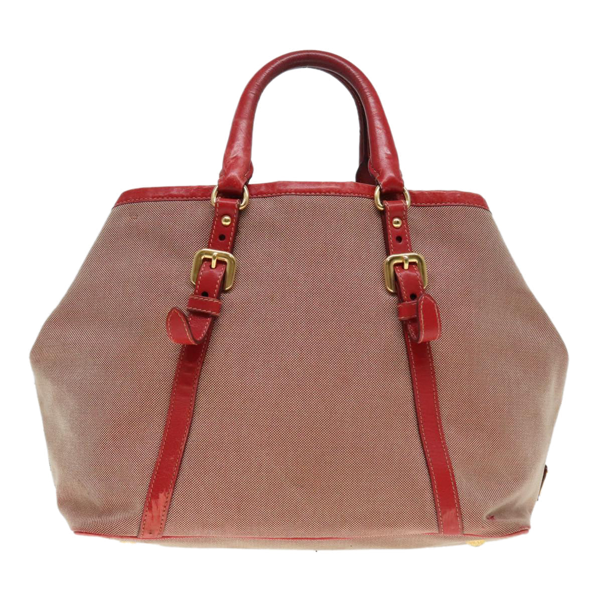 Luxury Prada Hand Bag Canvas Red  89789