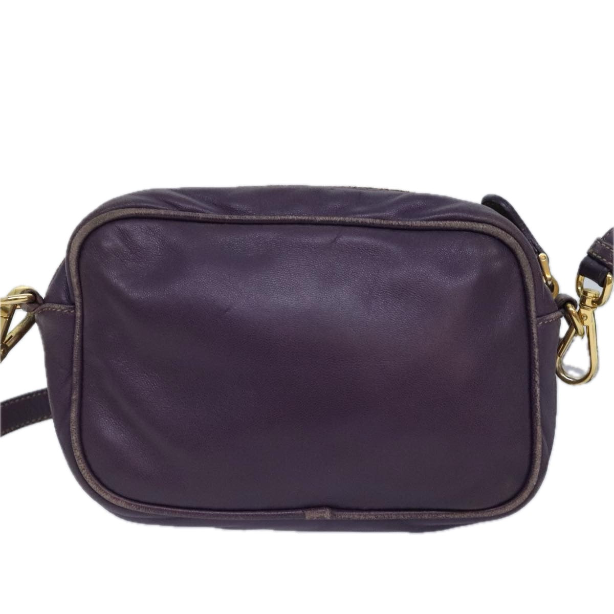 Luxury Prada Shoulder Bag Leather Purple  89794