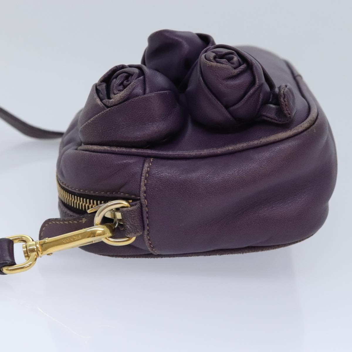 Luxury Prada Shoulder Bag Leather Purple  89794