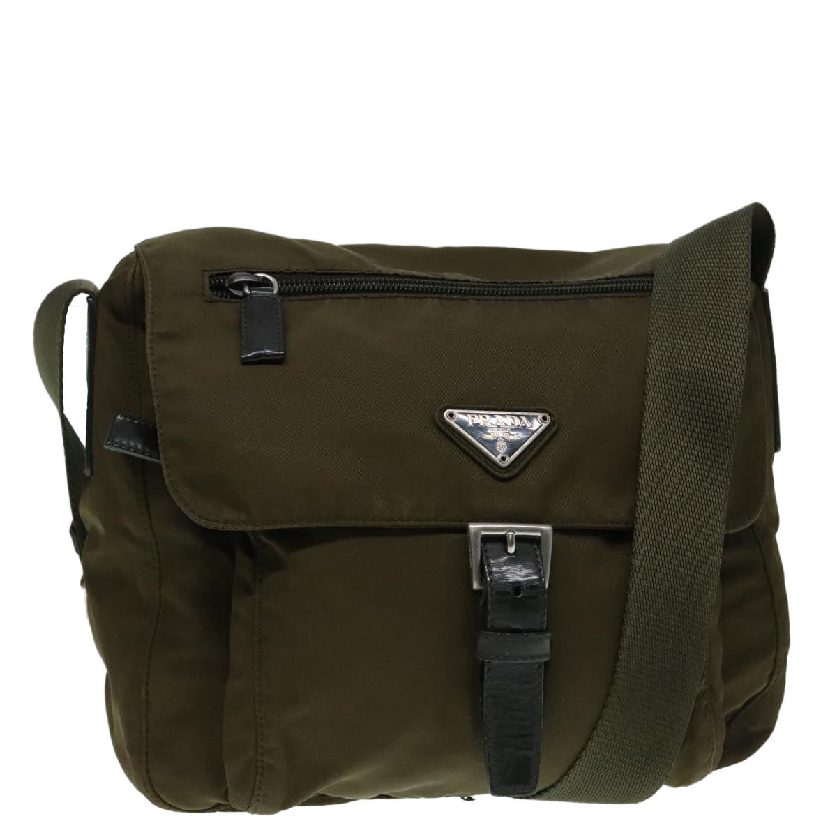 Luxury Prada Shoulder Bag Nylon Khaki  89795