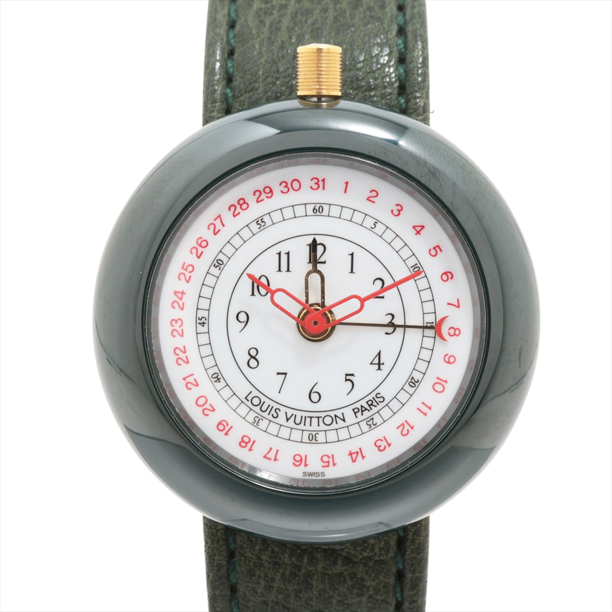 Louis Vuitton GP  Leather QZ White Writing Disc Montreal
