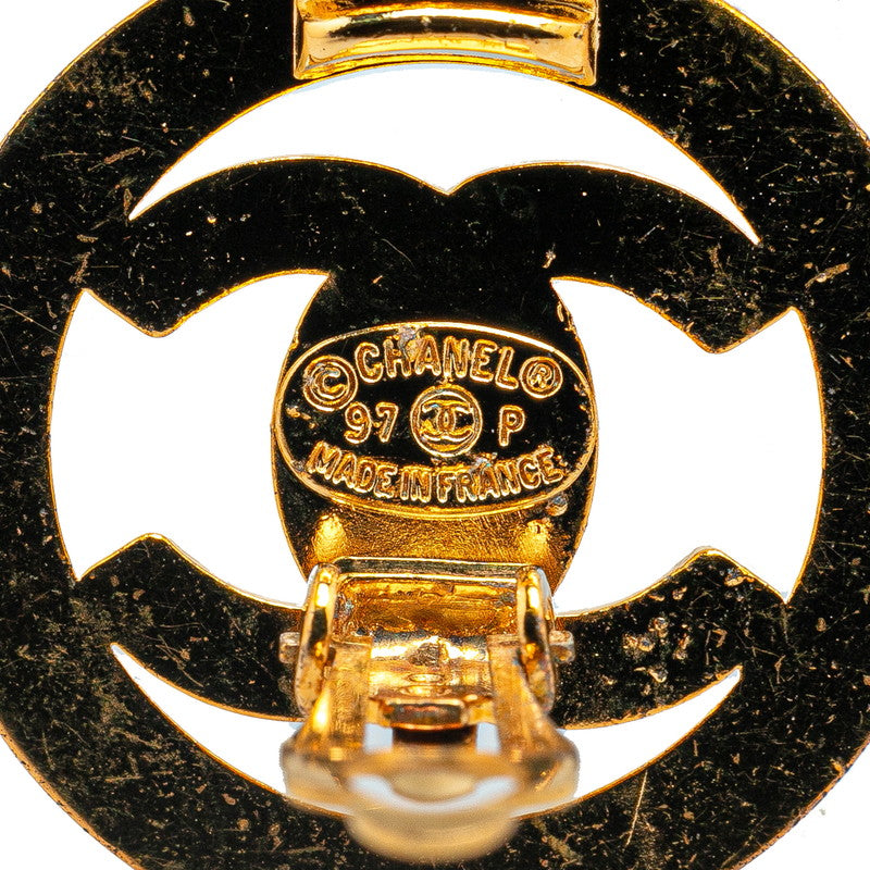 Chanel Vintage Coco Mark Turnlock Earrings