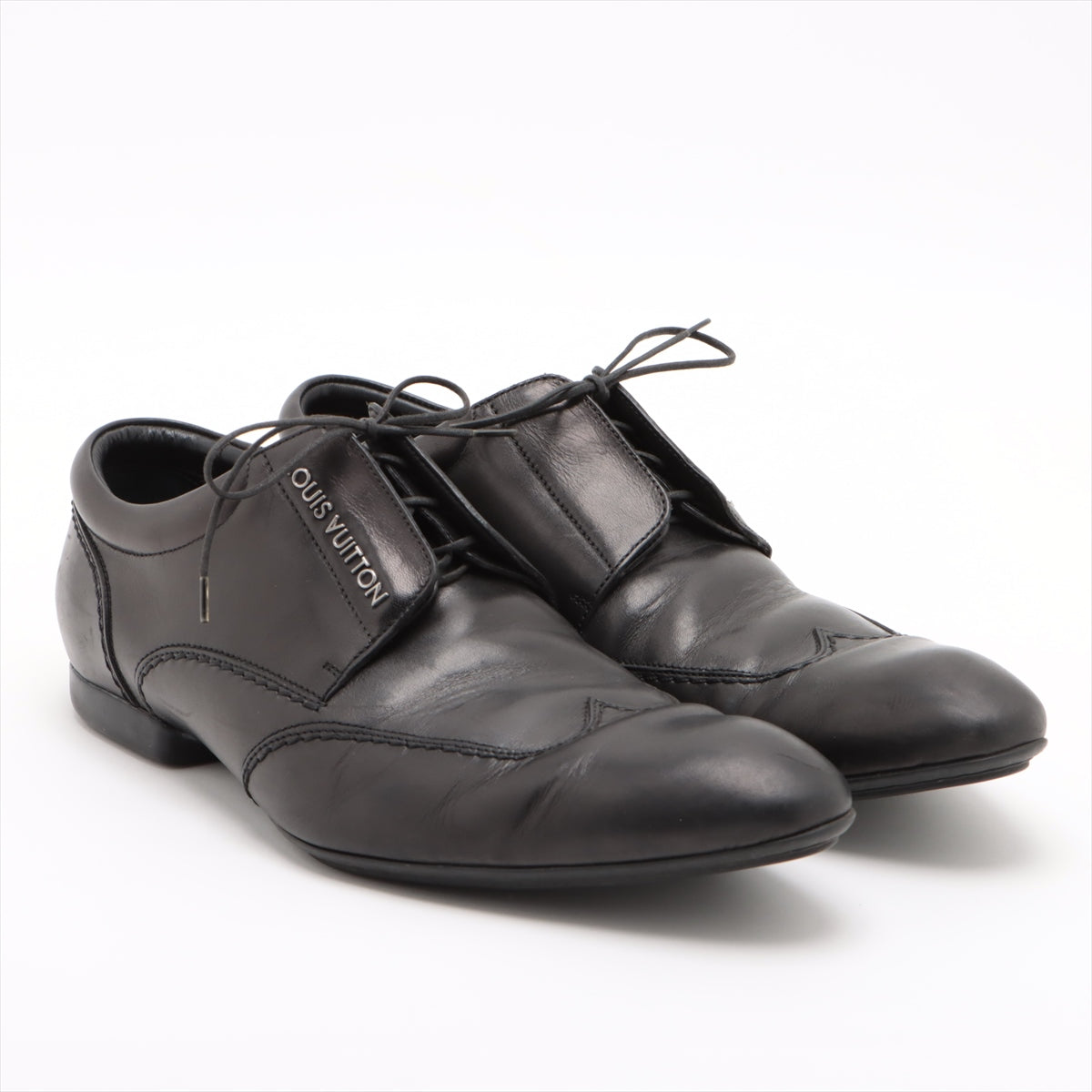 Louis Vuitton 11 Years 7  Leather Shoes Black FD0161