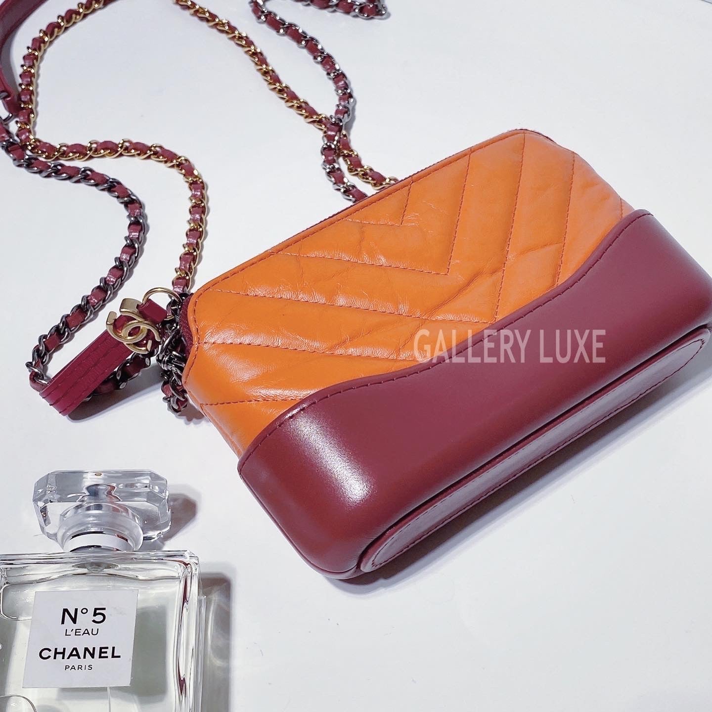 No.3363-Chanel Chevron Gabrielle Wallet On Chain