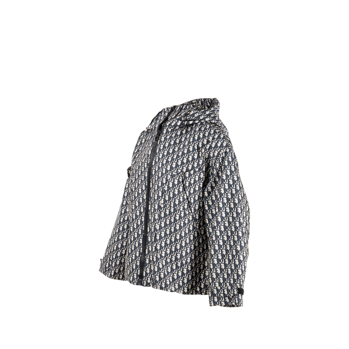 Dior Size XS Dior Oblique Motif Hooded Jacket Polyester Blue