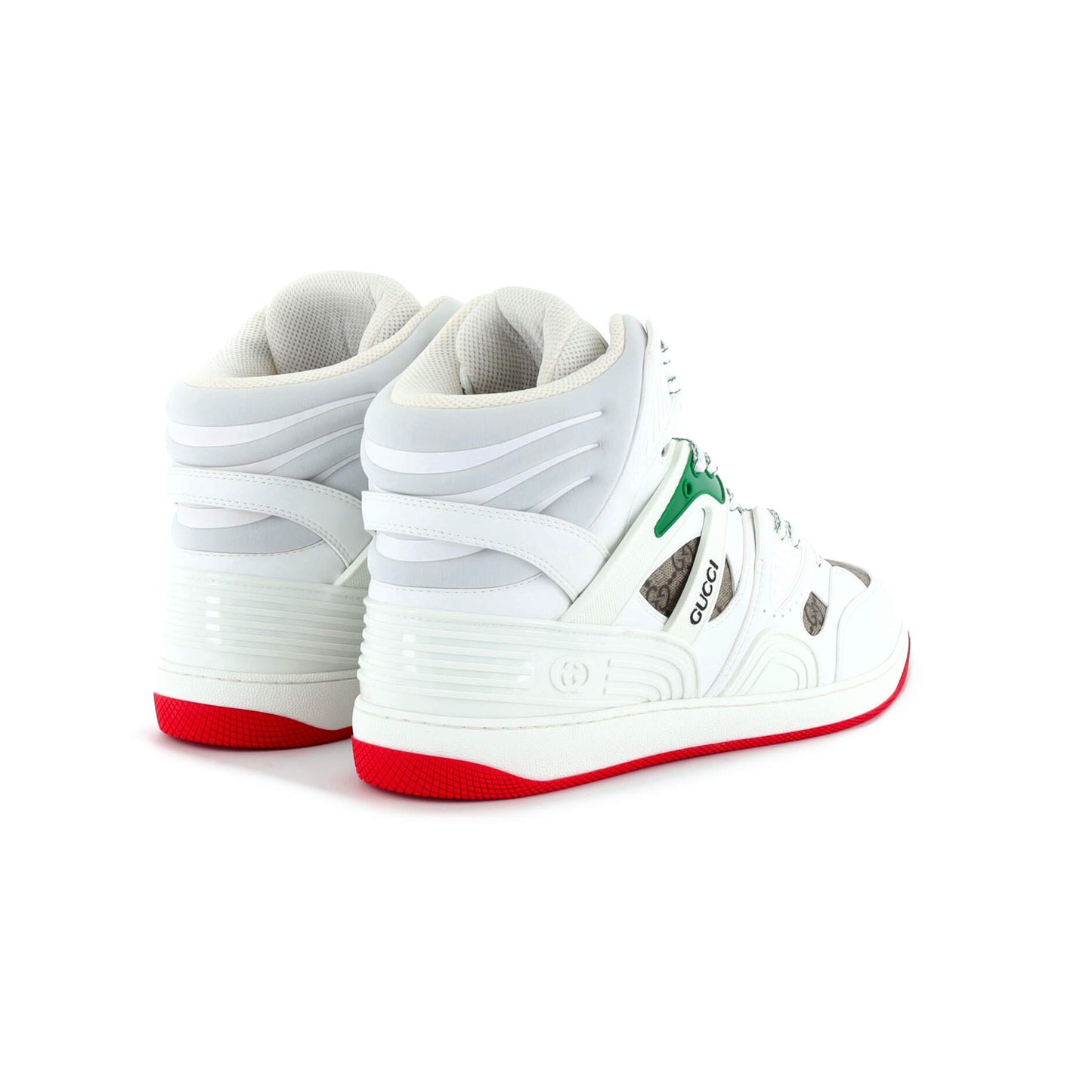 Men's Gucci Basket High-Top Sneakers GG Coated Canvas and Demetra