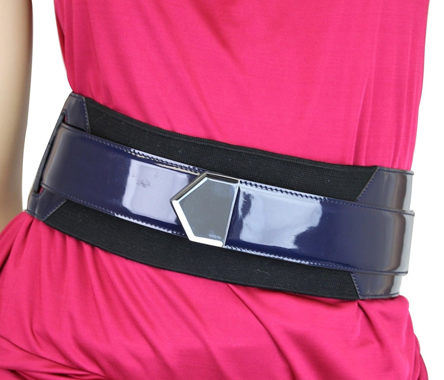 Gucci Women's Patent Leather Runway Elastic Wrap Belt