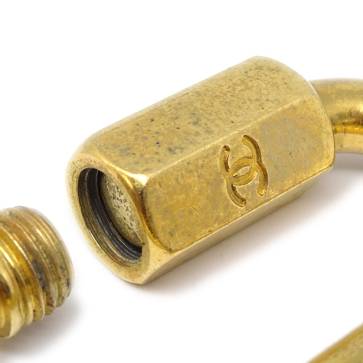 Luxury Chanel Handbag Charm Karabiner Gold Small New