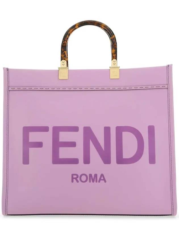 Luxury Fendi Sunshine Logo Medium Tote Bag Purple