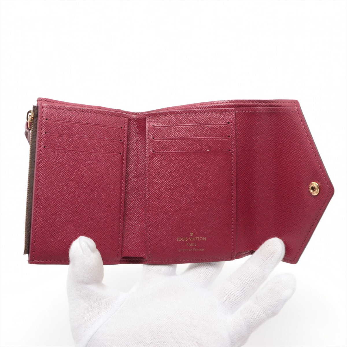 Louis Vuitton Monogram Portfolio Victoria M41938 Fushai Compact Wallet  Luxury