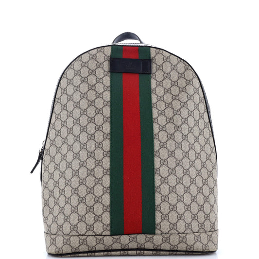 Luxury Gucci Trending 2025 Web Backpack GG Coated Canvas Medium