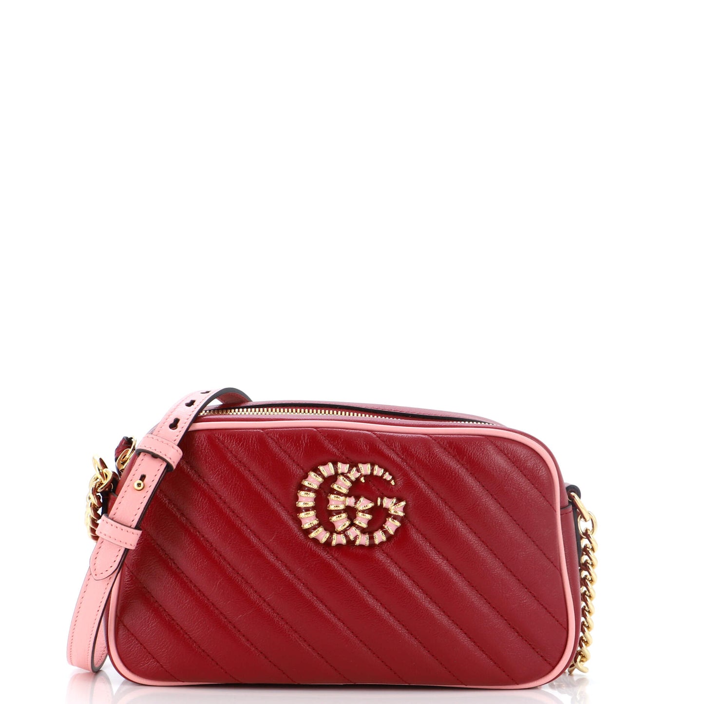 Luxury Gucci Trending 2025 GG Marmont Shoulder Bag Diagonal Quilted Leather Small