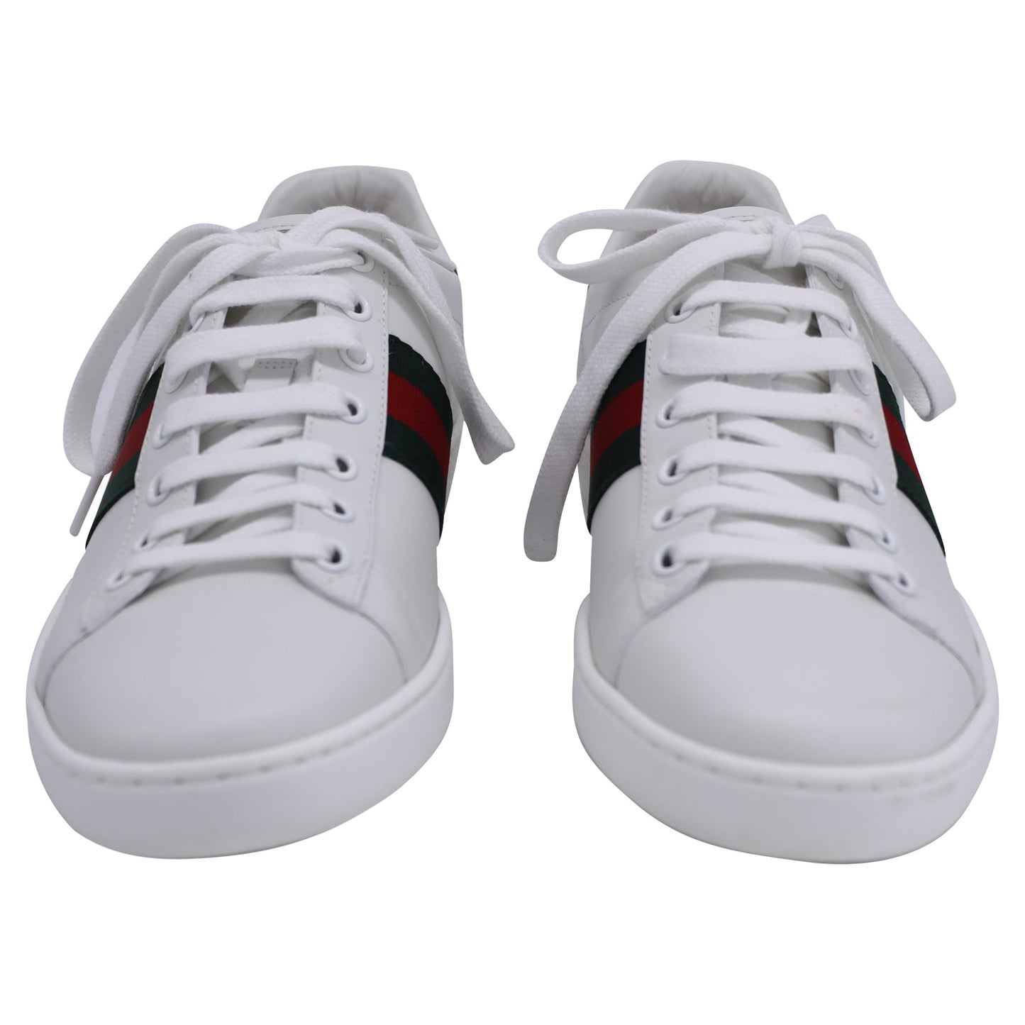 Gucci Women's Ace Sneaker with Web Detail in White Leather