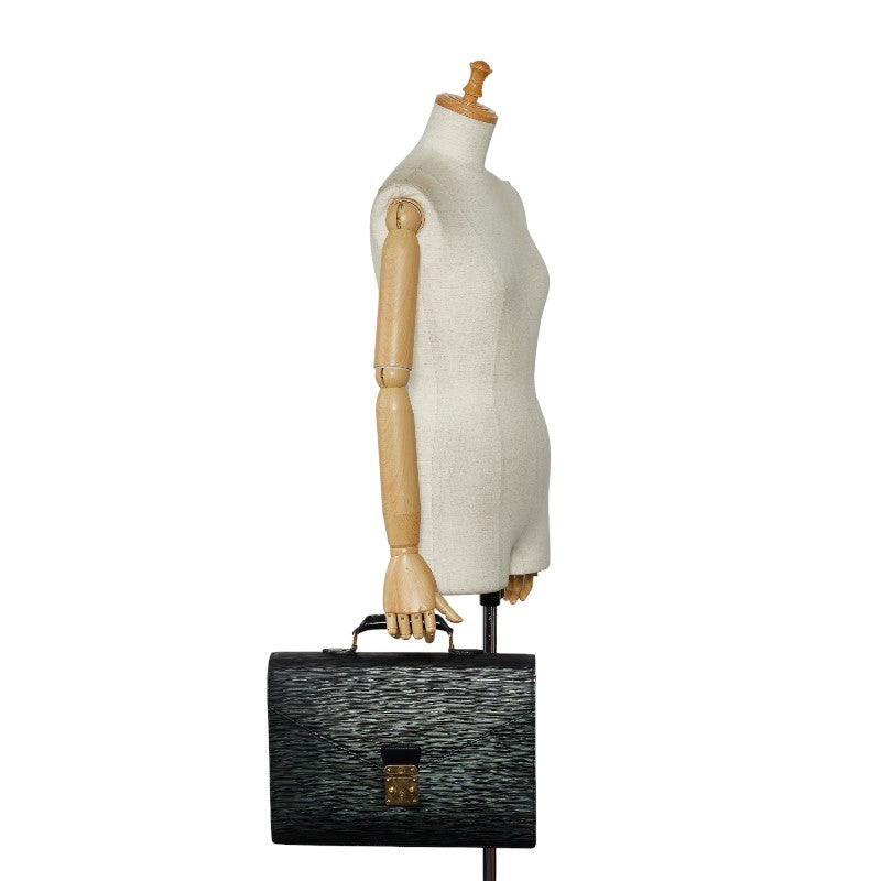 Louis Vuitton Epi Celebrity Concierge Business Bag Briefcase Handbag M54422 Noneir Black Leather Men Louis Vuitton