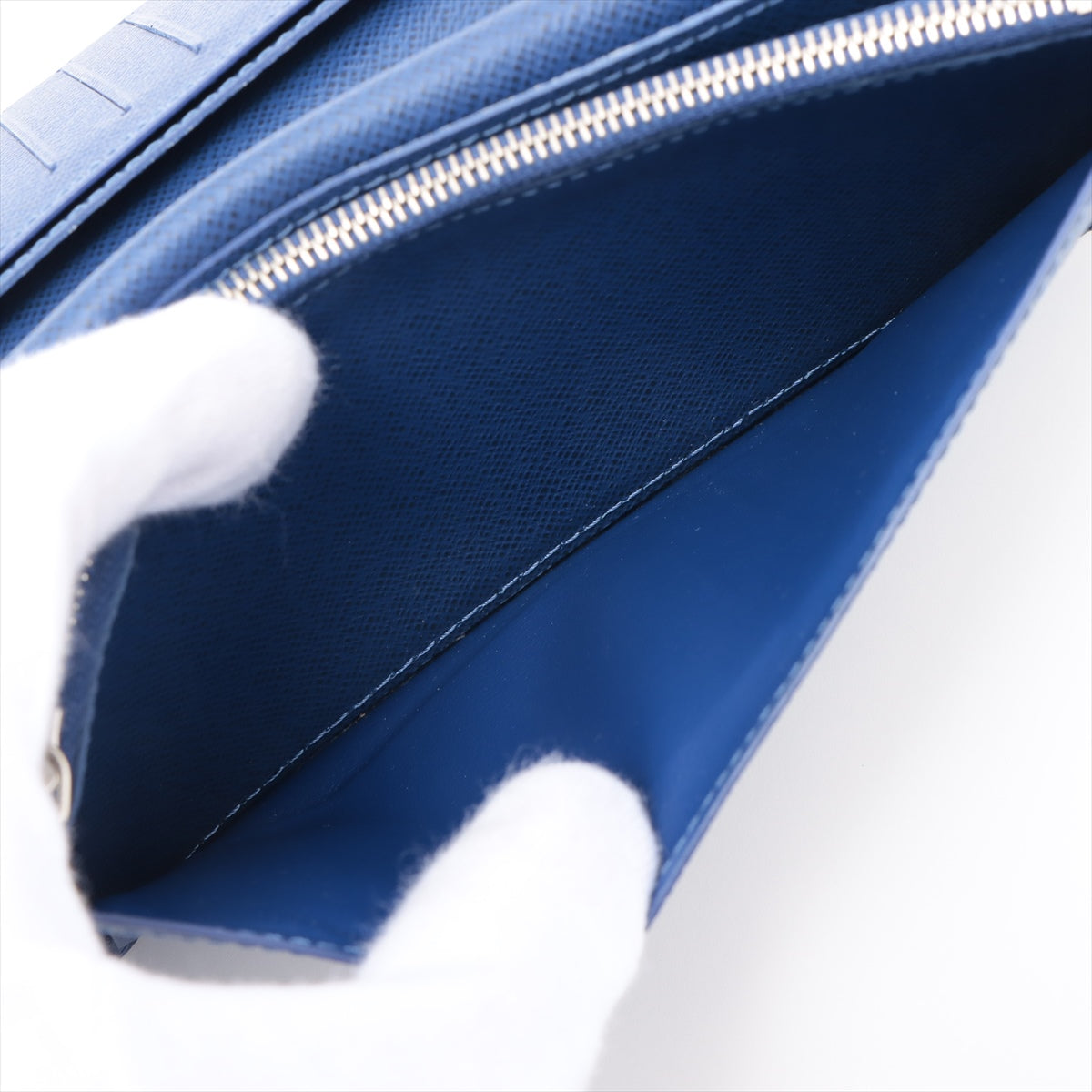 Louis Vuitton Taigaama Portfolio Braza M30297 Blue Wallet