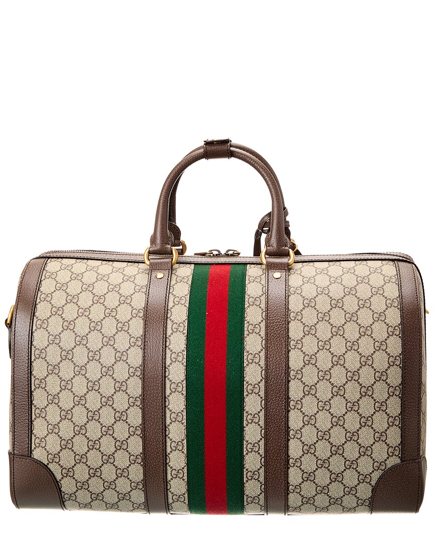 Gucci Savoy Medium GG Supreme Canvas & Leather Satchel
