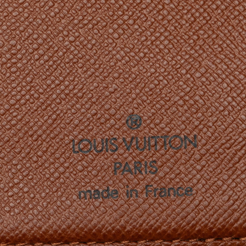 Louis Vuitton Monogram Portcourt Credit Long Wallet Long Wallet M60825 Brown PVC Leather  Louis Vuitton