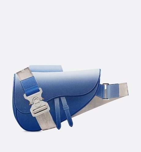 CHRISTIAN DIOR SADDLE BAG CALFSKIN BLEU
