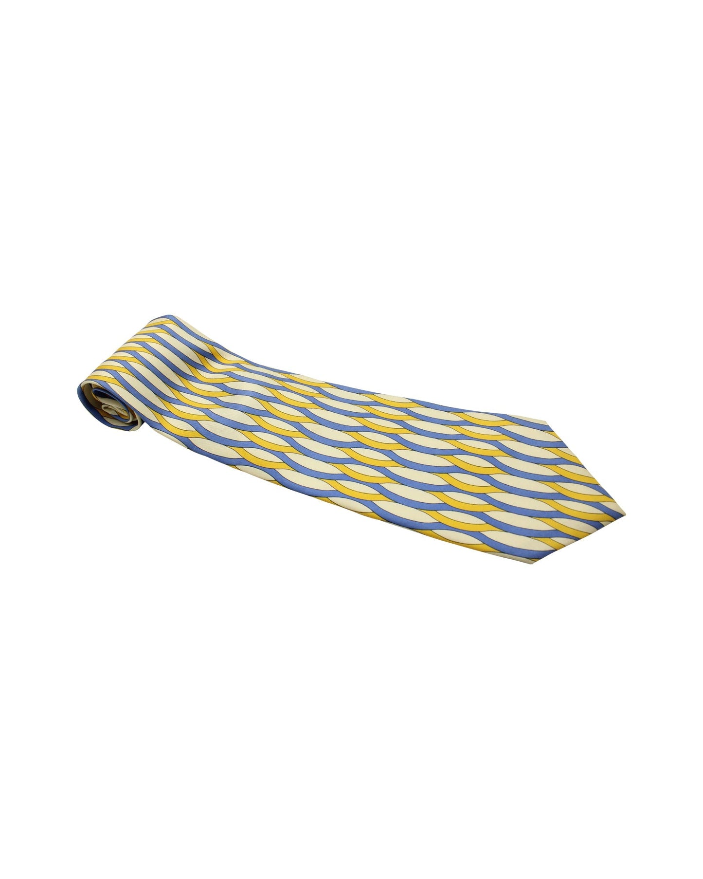 Luxury Gucci Trending 2025 Printed Tie in Yellow Silk