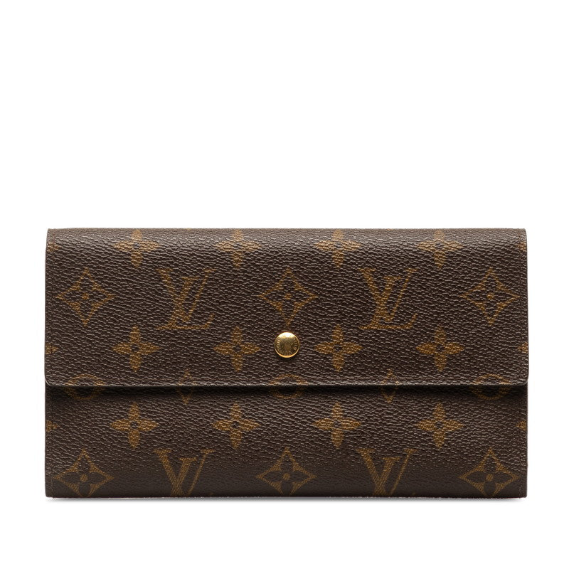 Louis Vuitton Monogram Porte Trezor International Long Wallet M61215 Brown PVC Leather  Louis Vuitton