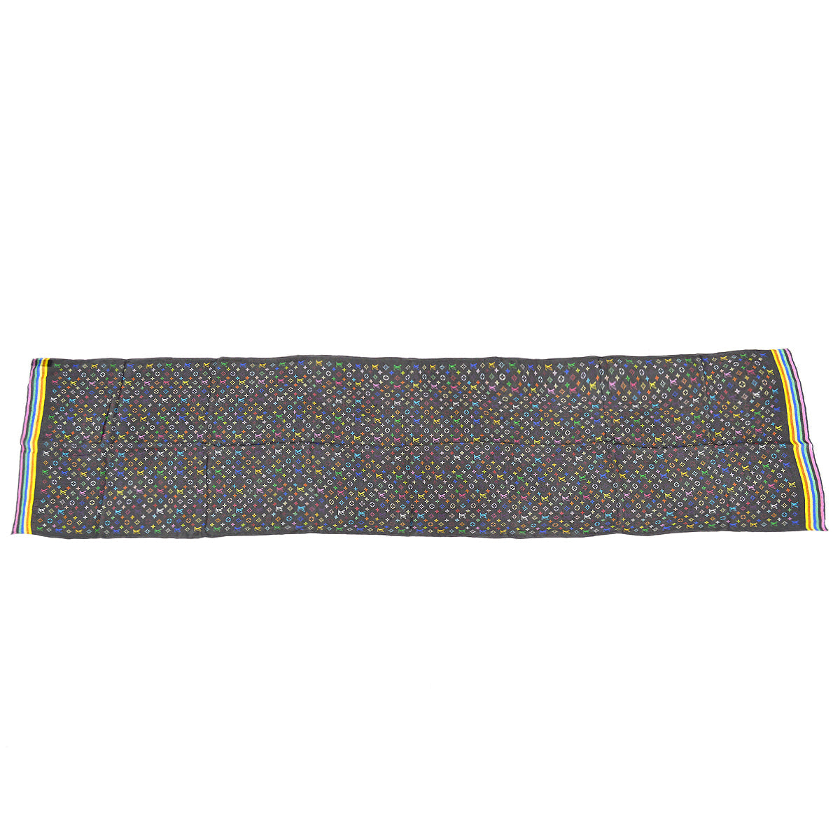 Louis Vuitton 2000s Multicolor Takashi Murakami Bandeau Scarf M71992 Small Good