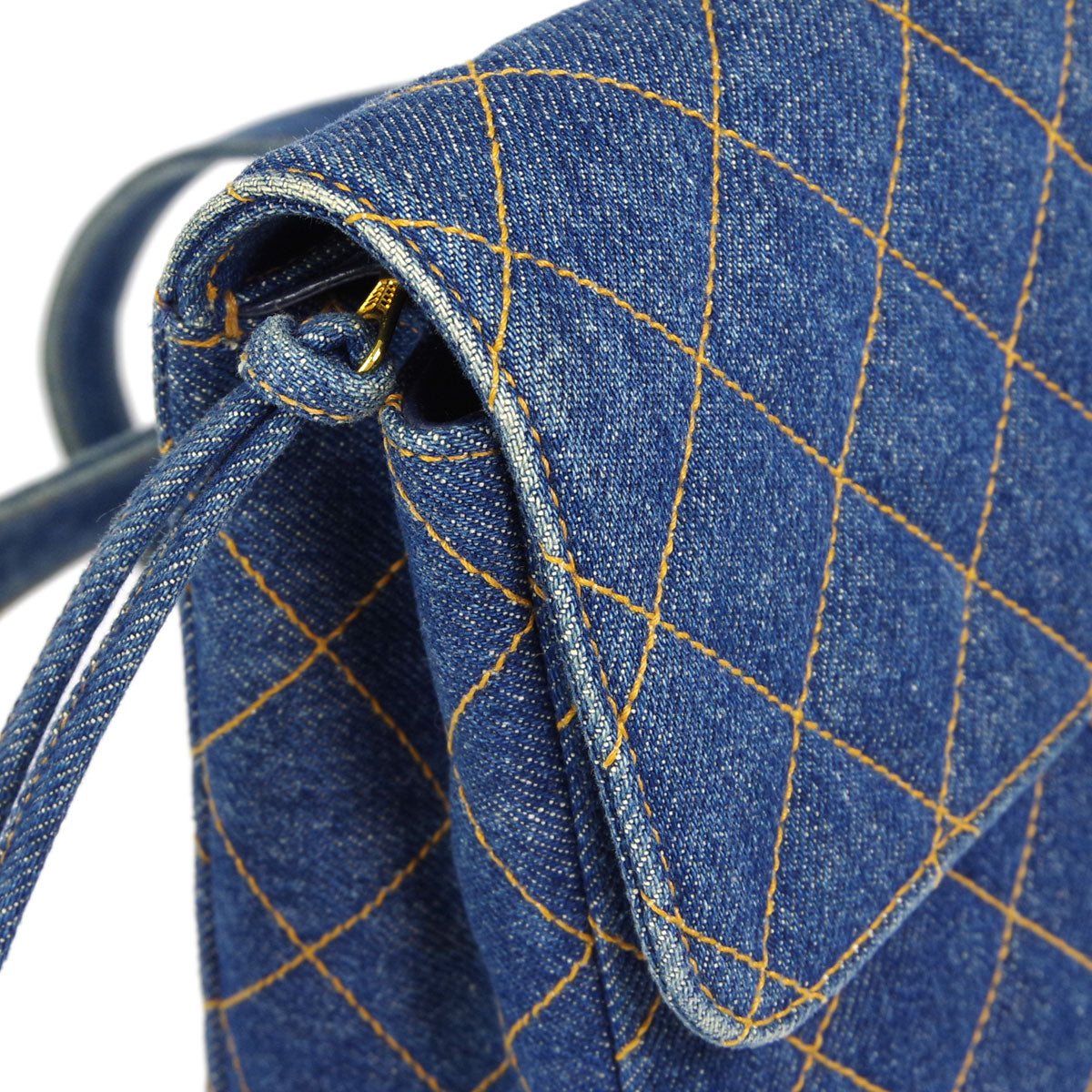 Luxury Chanel * 1990s Classic Flap Backpack Medium Denim