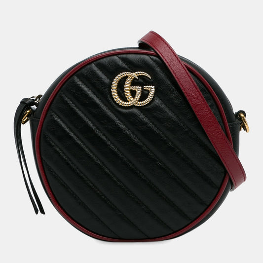 Luxury Gucci Trending 2025 Mini Torchon GG Marmont Round Crossbody Bag