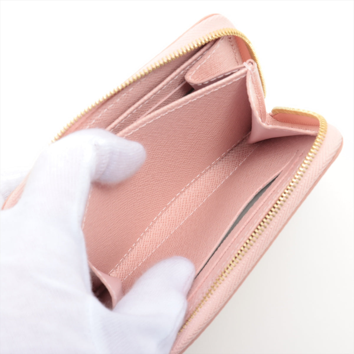 Louis Vuitton Damier Azur Zippyr Coin Pass N60229 Rose Barreline Coin Case  Reaction
