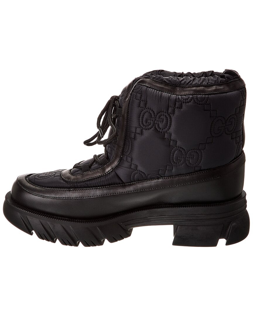 Gucci Quilted Nylon & Leather Boot