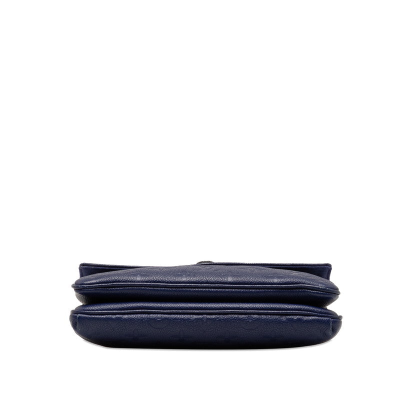 Louis Vuitton Monogram Amplant Twice Shoulder Bag M50262 Iris Navy Leather  Louis Vuitton