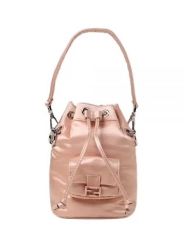 Luxury Fendi Mon Tresor Small Nylon Bucket Bag Pink