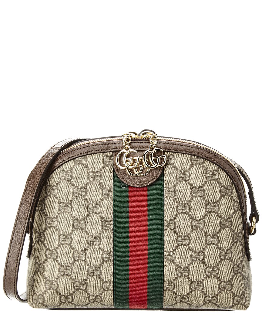Luxury Gucci Trending 2025 Ophidia Small GG Supreme Canvas & Leather Shoulder Bag