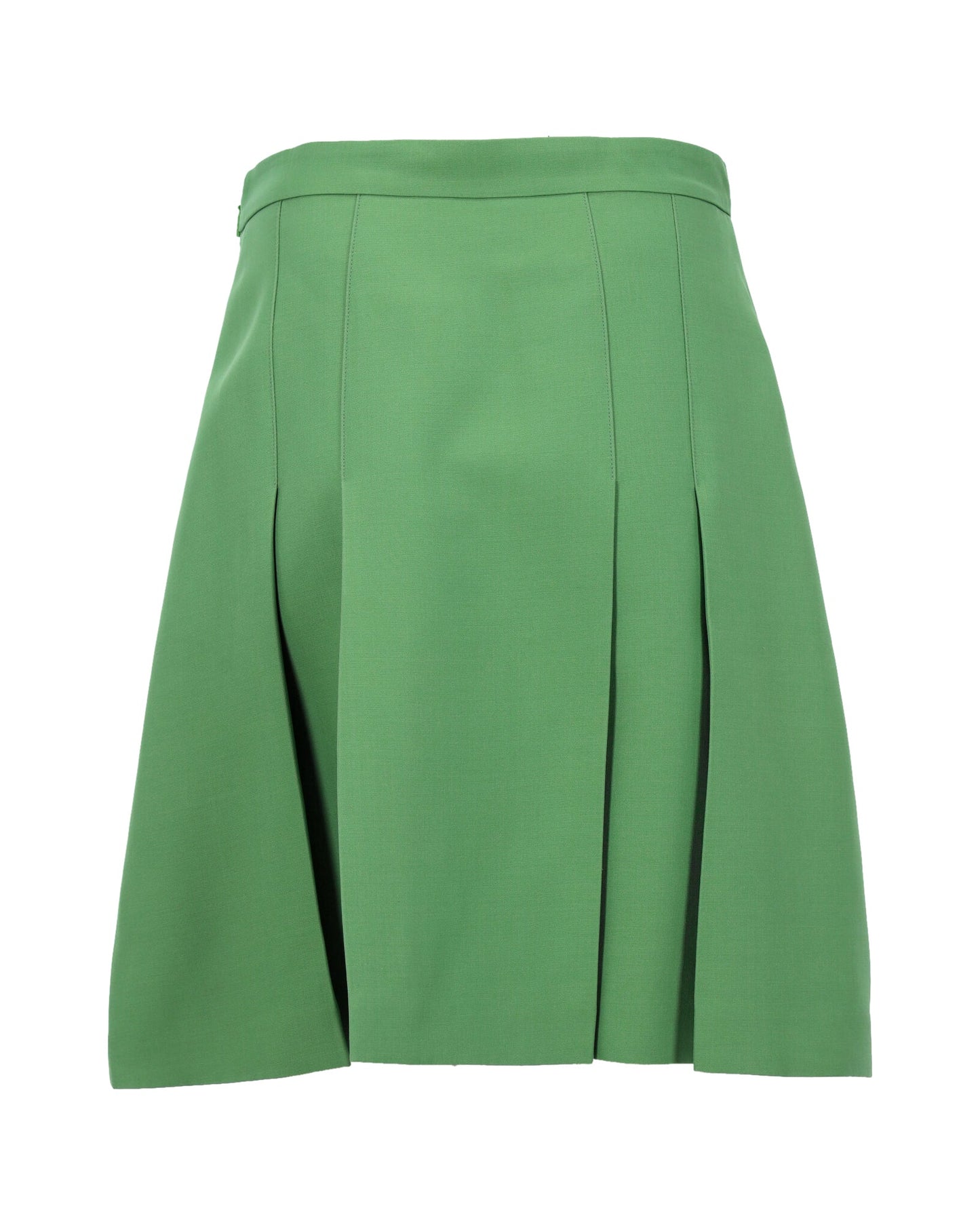 Luxury Gucci Trending 2025 Pleated Skirt In Green Wool