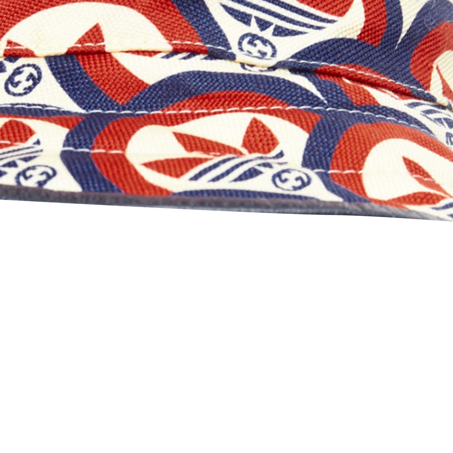 Gucci adidas logo print leather trim bucket hat