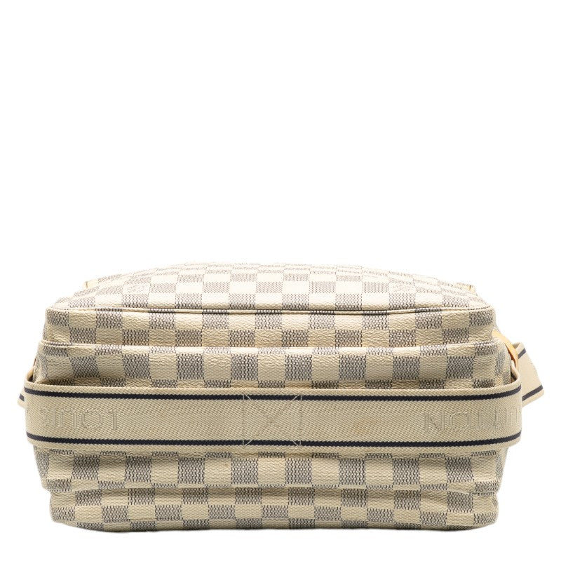 Louis Vuitton Damier Azur Navyglio N51189 White PVC Leather  Louis Vuitton