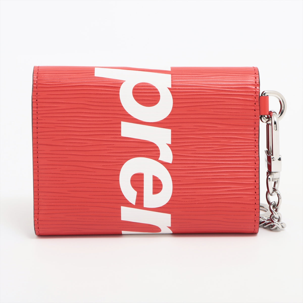 Louis Vuitton x Spring Epi Chain Compact Wallet M67755 Leather x Metal Compact Wallet Red SN2127