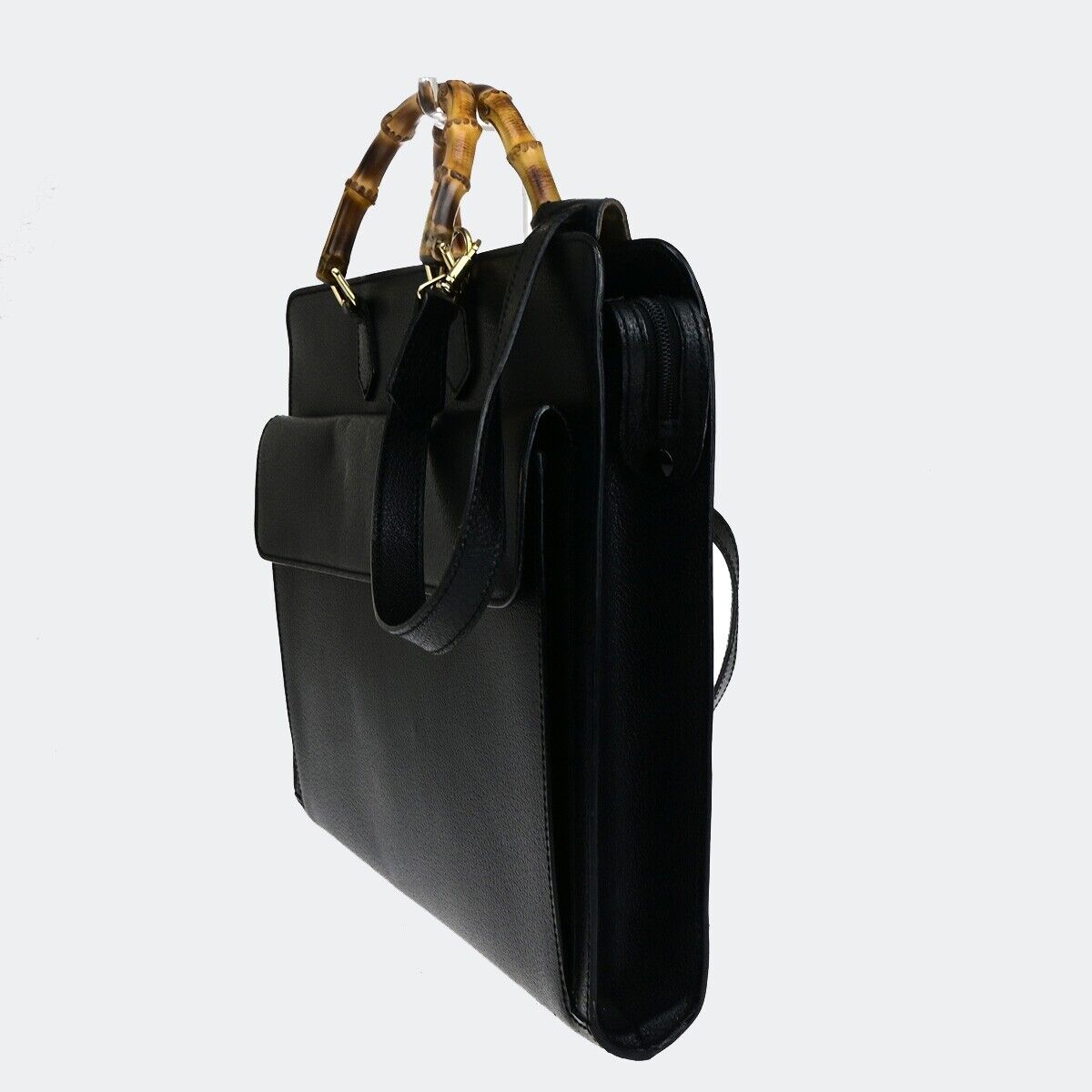 Luxury Gucci Trending 2025 Bamboo  Leather Briefcase Bag