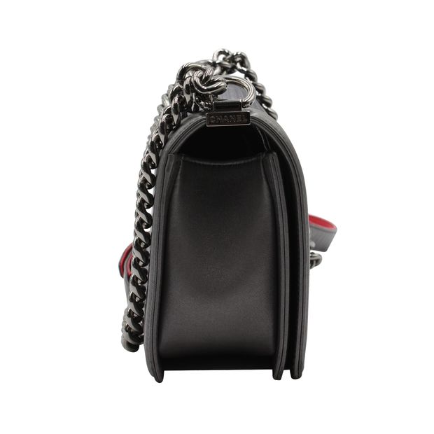 Luxury Chanel Dark Grey/Silver Boy Bag Cruise Collection 2014