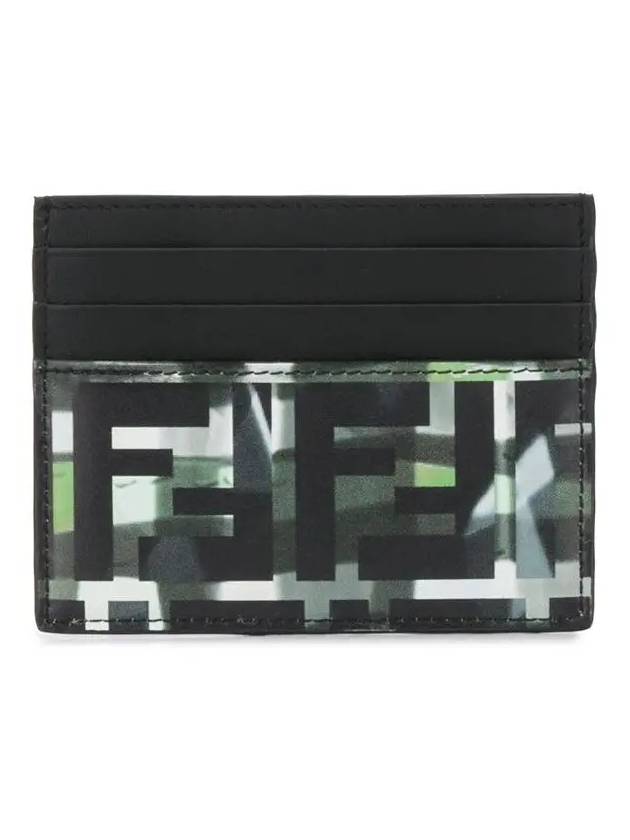Luxury Fendi FF Camouflage Card Wallet Black
