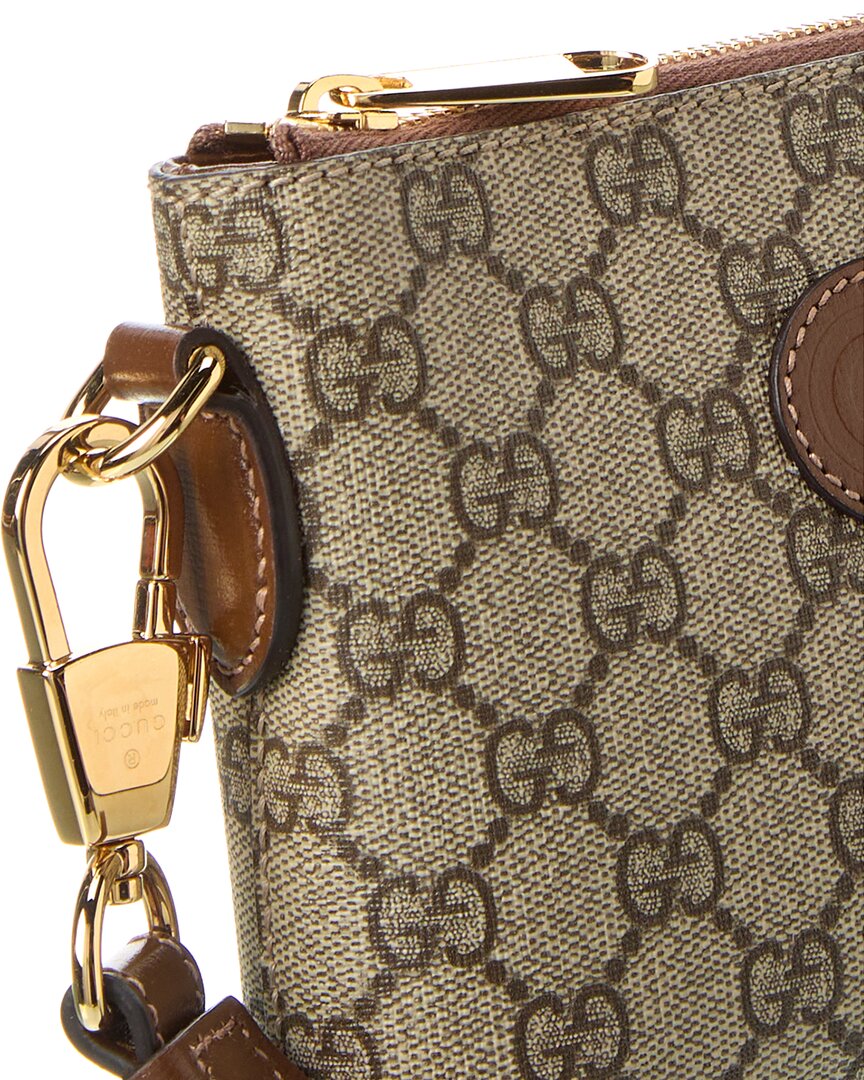 Luxury Gucci Trending 2025 Interlocking G GG Supreme Canvas & Leather Shoulder Bag