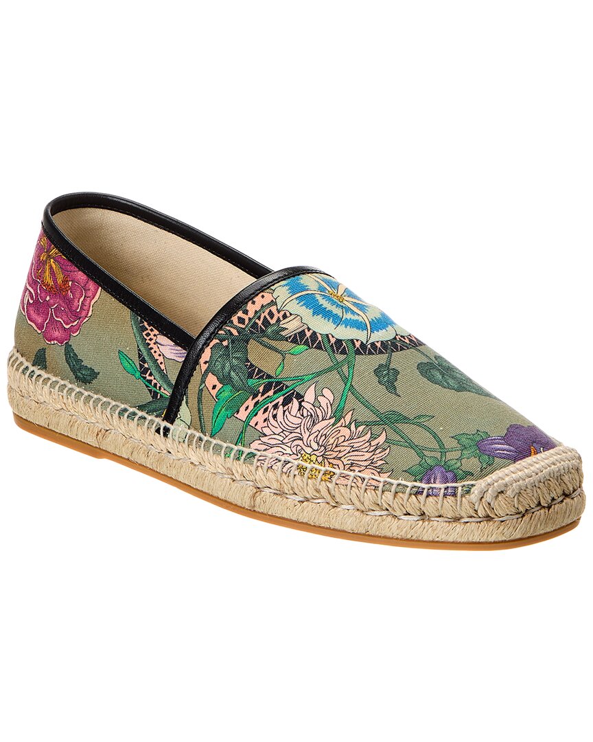 Gucci Canvas & Leather Espadrille