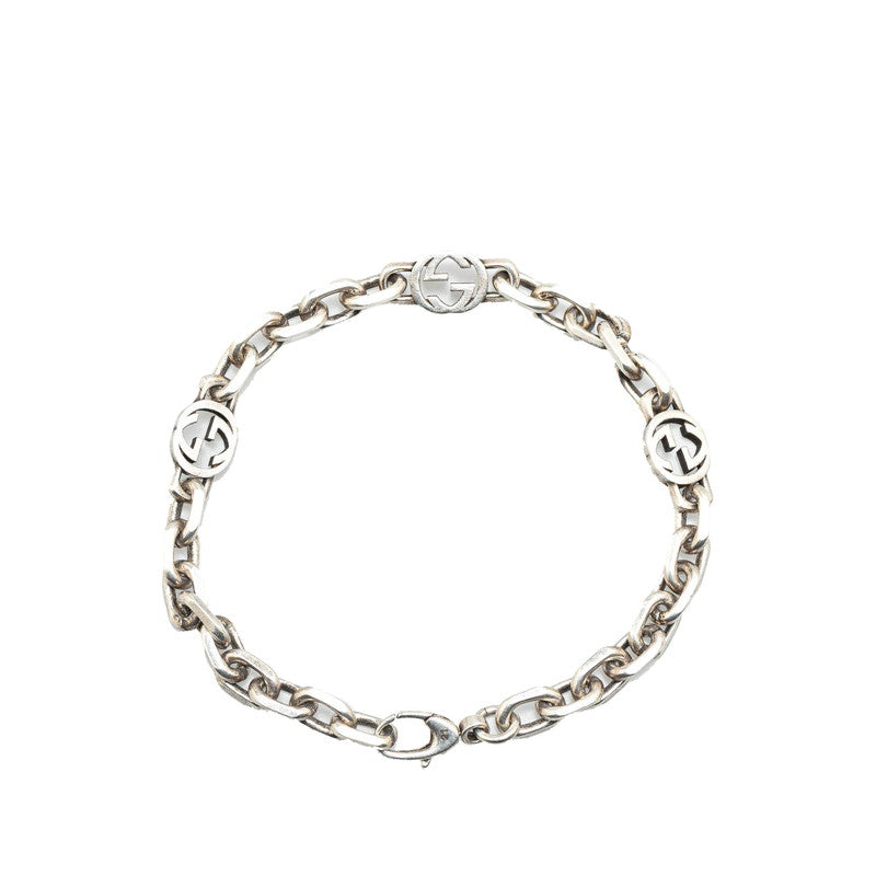 Gucci Interlocking G Silver Chain Bracelet