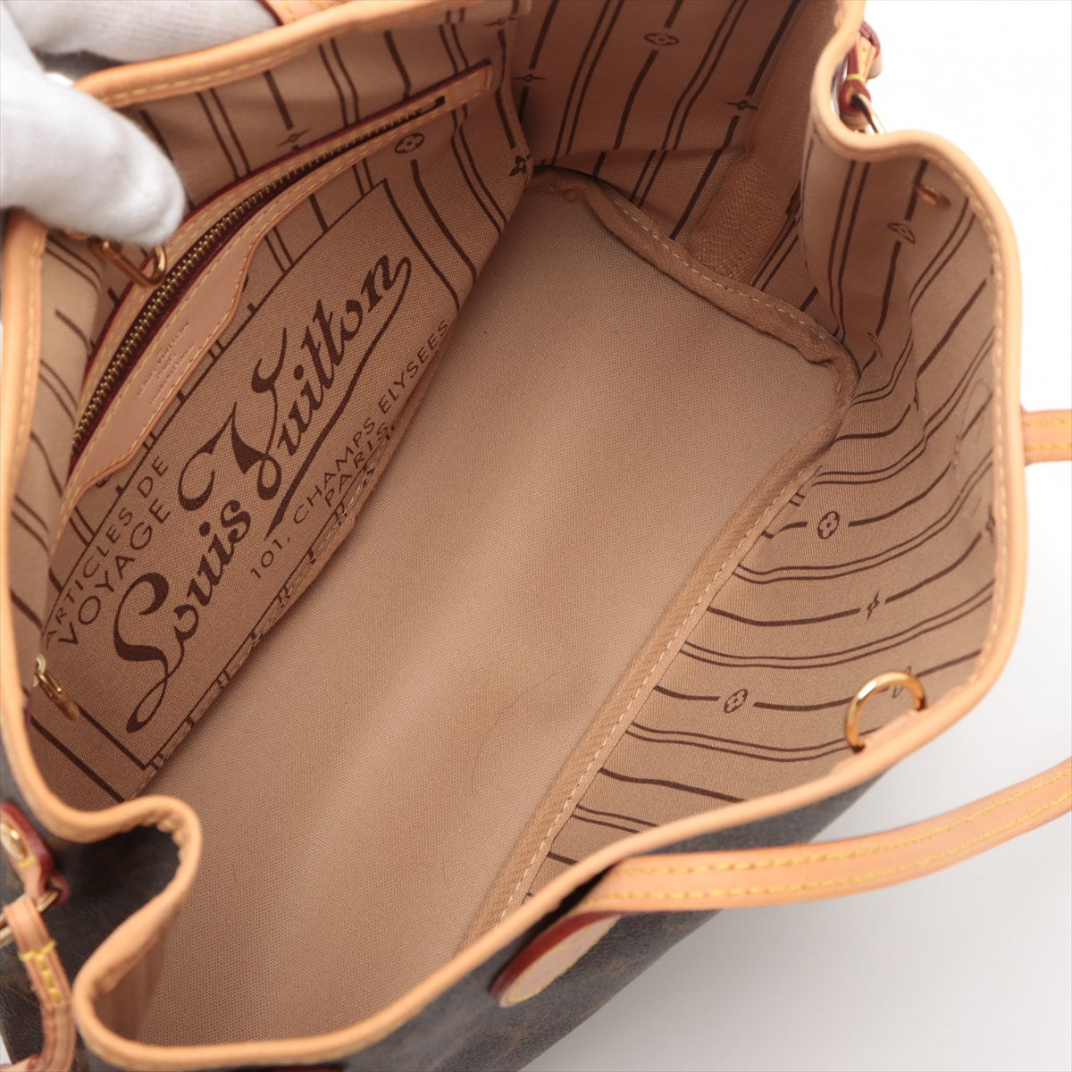 Louis Vuitton Monogram Neverfull PM M40155 Initial Into