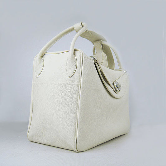Luxury Hermes Lindy 34cm handbag 6208 beige Silver
