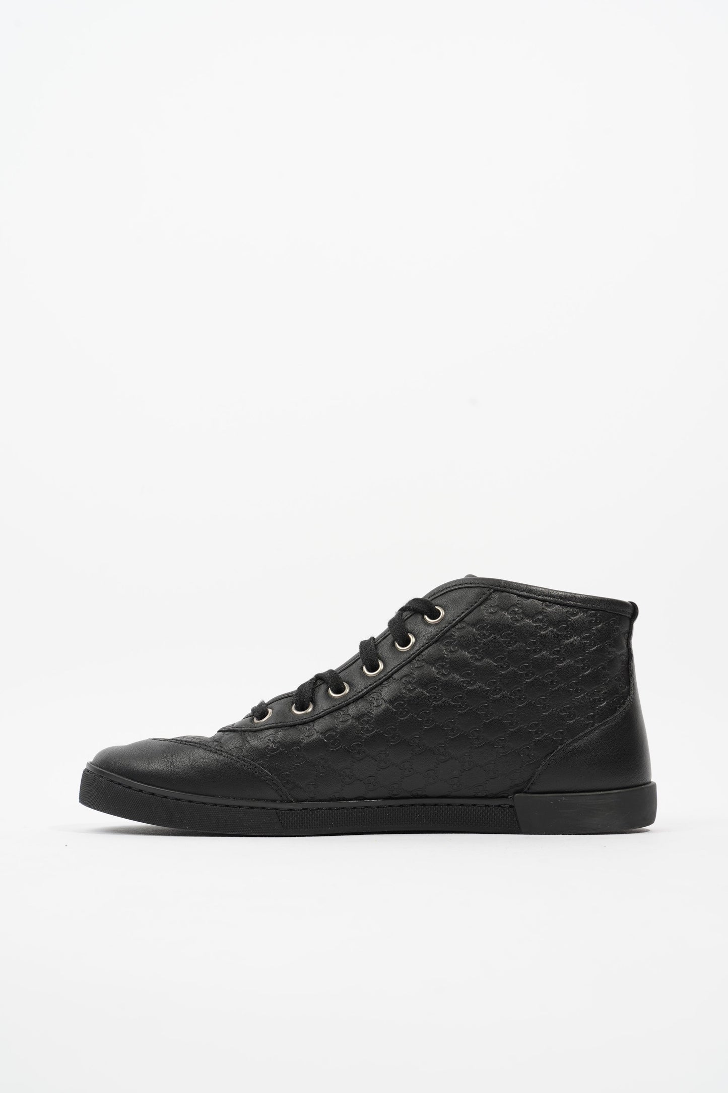 Microguccissima High-Tops  Embossed Leather