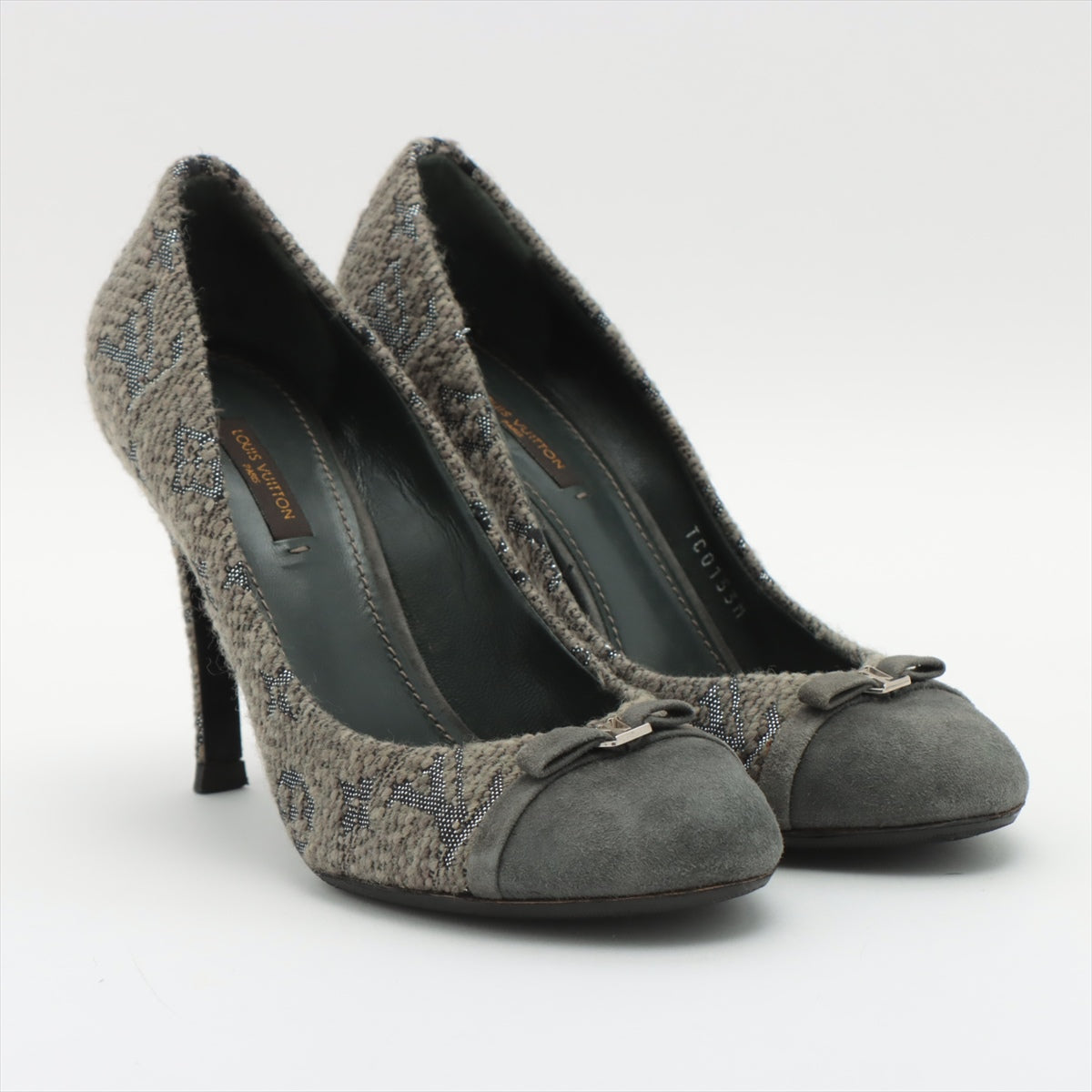 Louis Vuitton Twid Pump 38 1/2  Grey TC0153 Lift